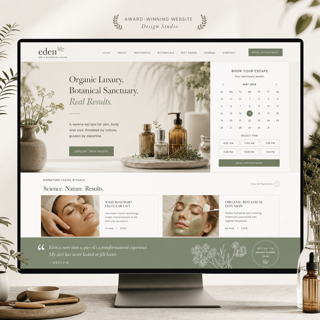 Eden Spa & Botanical Salon Website Showcase