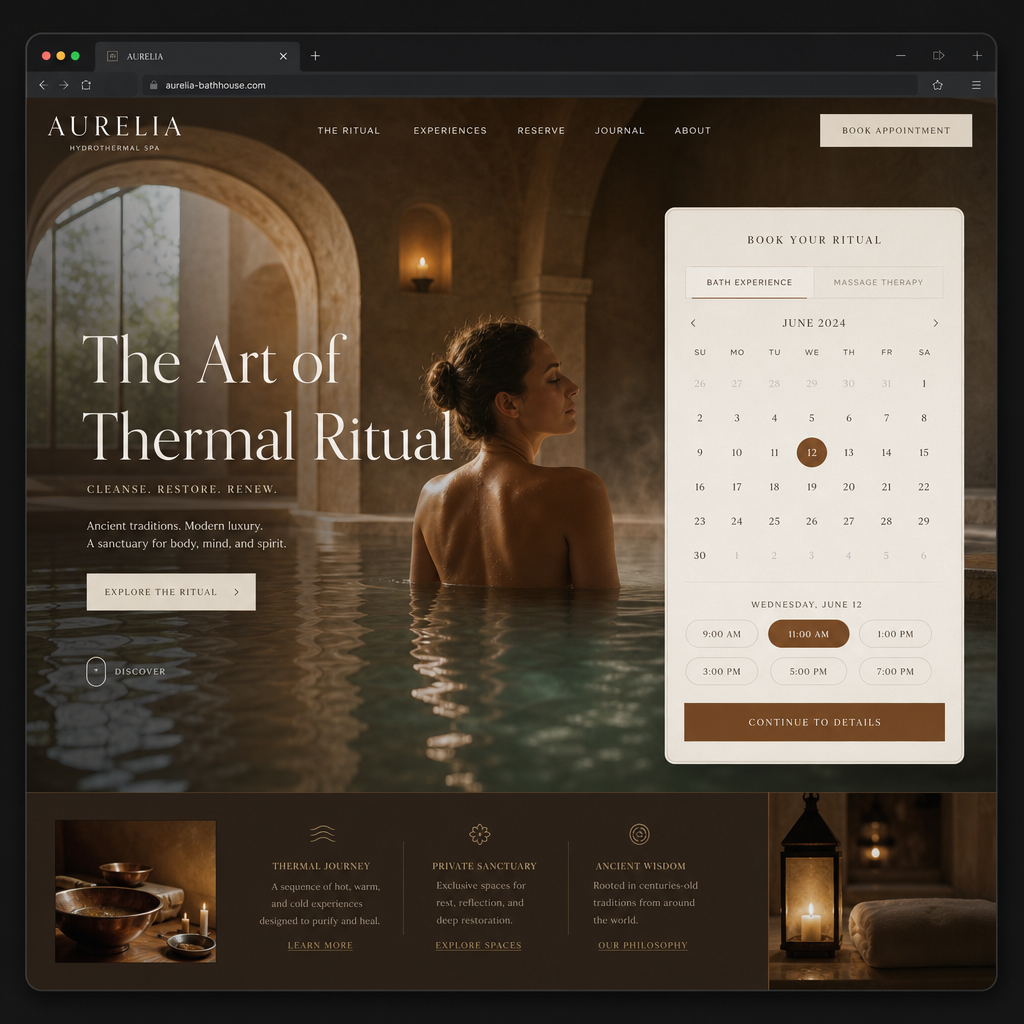 JVEE Wellness & Spa Luxury Hydrothermal Website Showcase